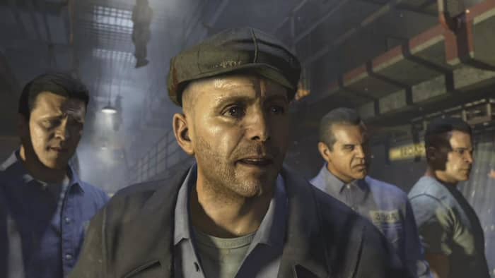 Characters from "Mob of the Dead" get ready to battle the zombie horde.