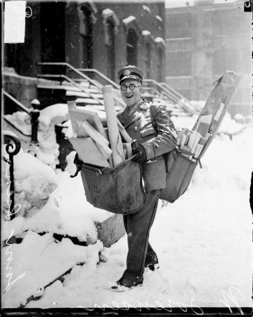 This delighted young City Carrier Assistant just found out he was promoted to Regular. Will his load be lightened?