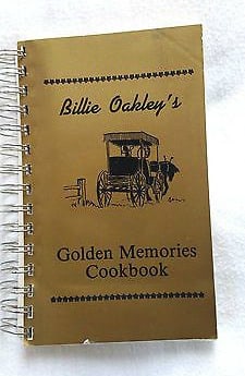 The cover of the "Golden Memories Cookbook," a book of Midwest country recipes.