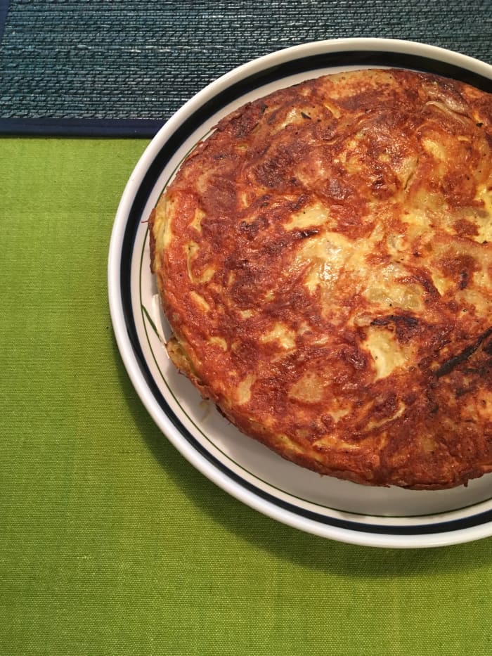 Tortilla Espanola, also called tortilla de patatas