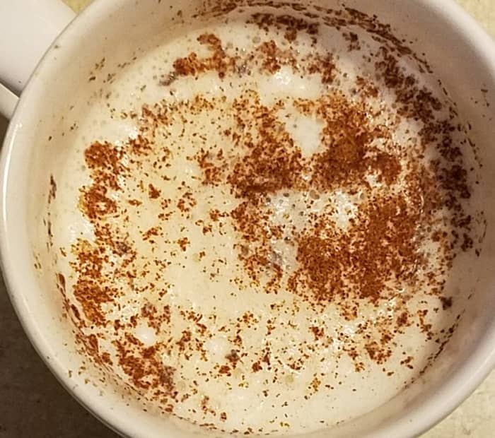Creamy and satisfying, this latte gives you a boost of energy and the healing benefits of cinnamon.