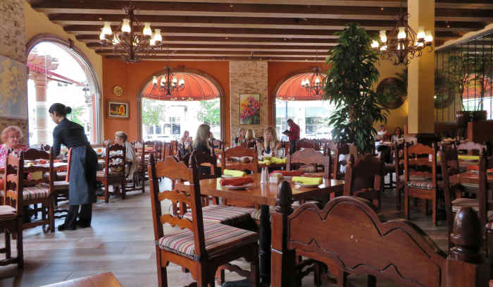 Inside one of the dining rooms at Las Alamedas in Katy, Texas