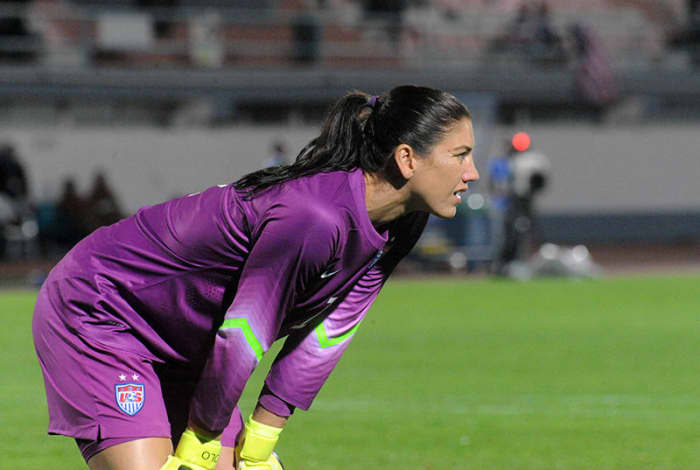 Hope Solo in Action on the Field