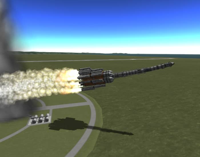 "Kerbal Space Program" is a hard game, and things often go a little bit sideways . . . like in this screenshot.