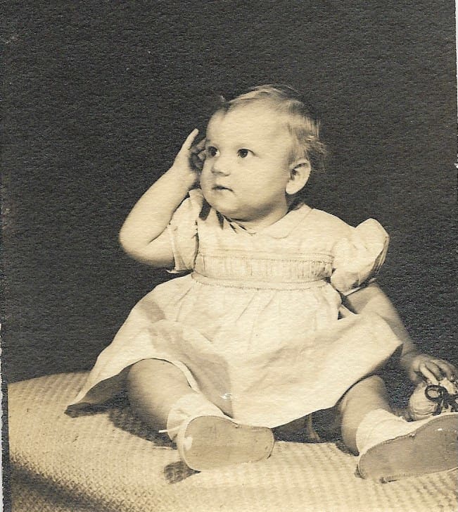 I was a year old in this picture, the only one I have of myself as a baby.
