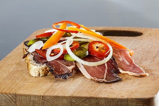 A delicious ham sandwich. Ham was picked on the form back in American Civil War days by my great-grandfather.