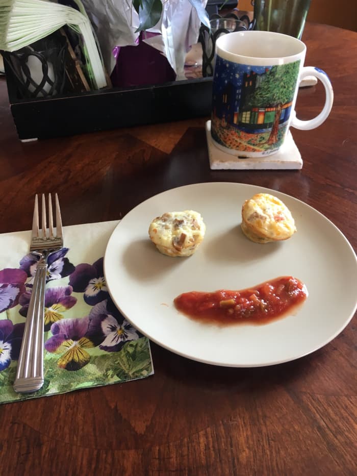 Sit and eat or on the go. This is a great nutritious breakfast. My children love them like this. Or Add to a Ziplock bag and take them with you.