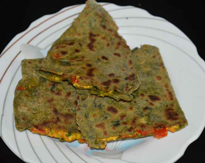 Pearl Millet and Fenugreek Leaf Pancakes (Bajra Methi Paratha) Delishably