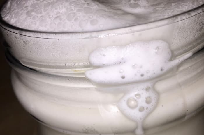 There is no need to strain this nut milk. It is smooth and creamy as is. Make sure to use slivered almonds. They work the magic!