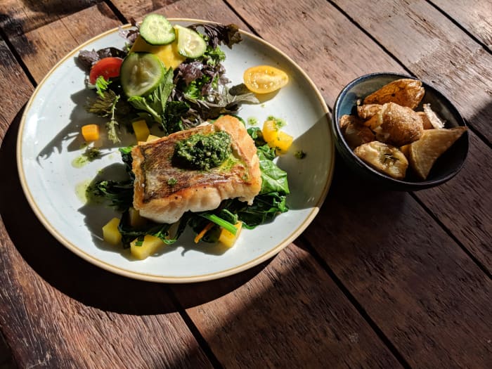 Heavenly Hake at The Green Barn, Burtown House. Lunch in a perfectly Instagrammable spot.
