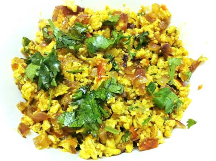 Fragrant, delicious, and healthy ande ki bhurji is a North Indian scrambled eggs dish.