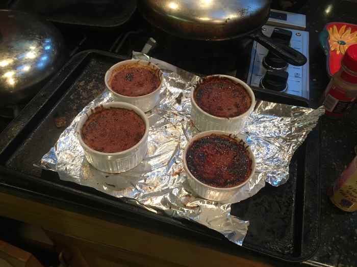 White Chocolate and Peach Crème Brûlée