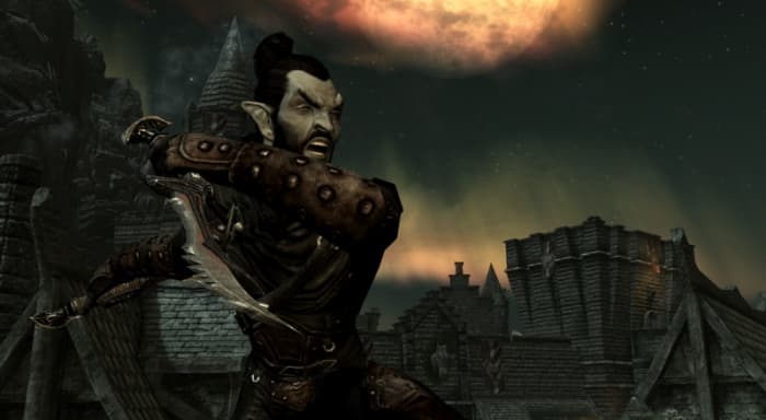 What are the different races in "Skyrim"?Read on to learn all about them. The character pictured here is a Dark Elf.