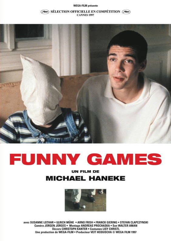 Poster for the original 1997 Austrian version of Funny Games. The American version in 2007 is a shot-for-shot remake.