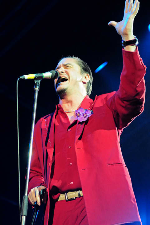 Mike with Faith No More at Soundwave Festival in 2010. The band reunited in 2009 and played some dates through the years, and released Sol Invictus in 2015