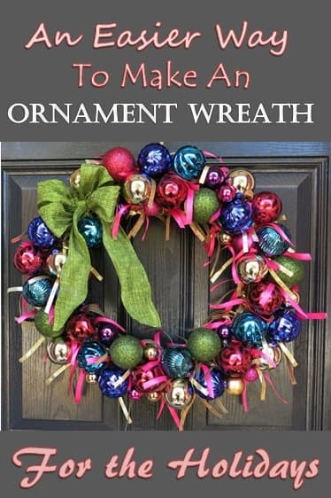 Follow these easy step-by-step instructions to build your own ornament wreath for the holidays.