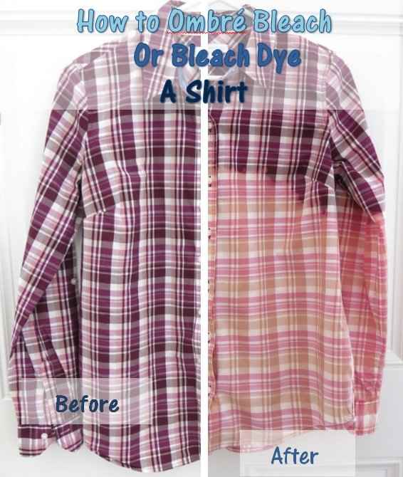 How to Ombre Bleach, or Bleach Dye, a Shirt