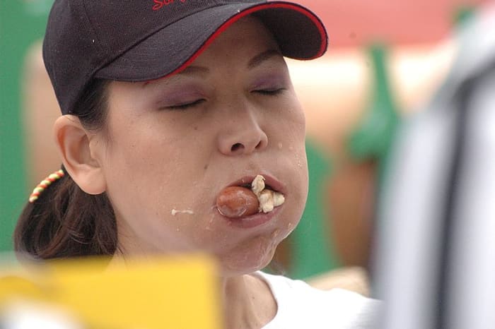 In a field mostly dominated by men, Sonya Thomas bills herself as "The Leader of the Four Horsemen of the Esophagus."