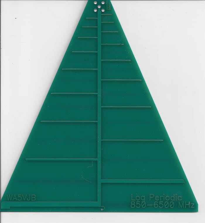 A log periodic antenna can only receive certain frequencies based on element length ... no amount of money will change the laws of physics involved.