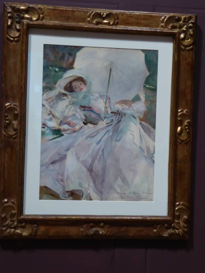 "The Lady with the Umbrella" depicts Sargent's niece Rose-Marie Ormond. Copyright image by Frances Spiegel with permission from Dulwich Picture Gallery. All rights reserved.