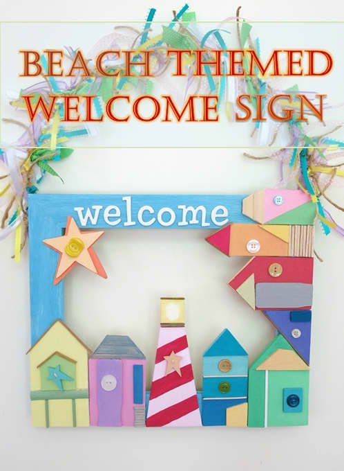 Learn how to make a simple, beach-themed welcome sign for your home or workspace. It's easy and fun!