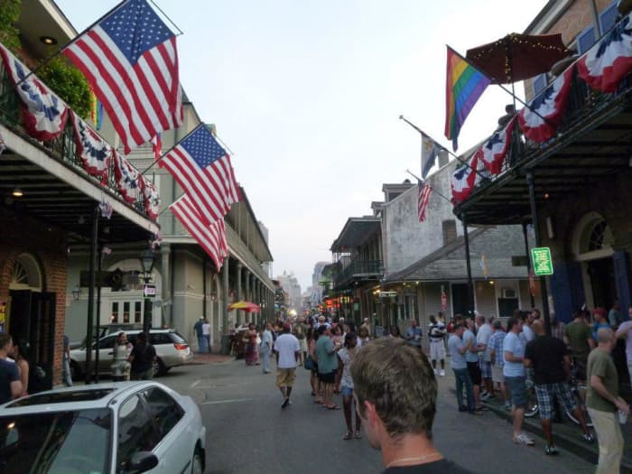 Bourbon Street is a street in the heart of New Orleans' oldest neighborhood, the French Quarter