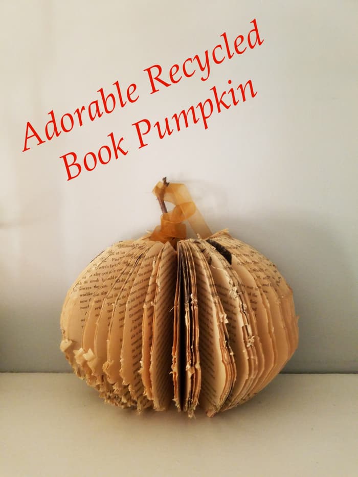 Adorable Recycled Book Pumpkin Craft