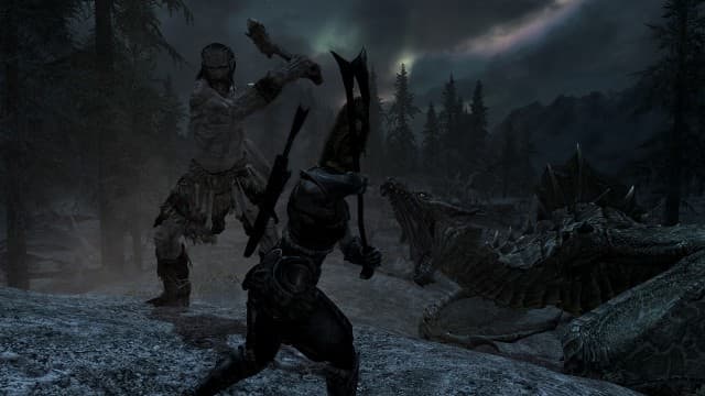 I generally let my followers kill the dragons. They're hardly worth my time. They look cool, though.