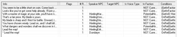 As you can see, the original dialogue info no longer has an asterisk beside it, indicating that it is no longer marked as changed.