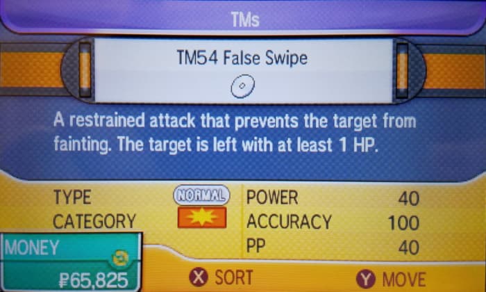 If you don't have a Pokémon that learns False Swipe, buy it from the department store!