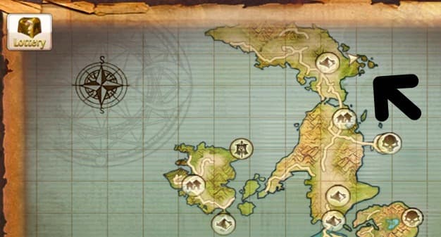 Whispering Island Mount Location (map).