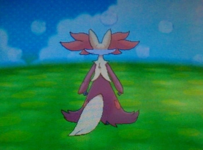 I had to tap on my Delphox's back to get her attention before petting her. So cute!