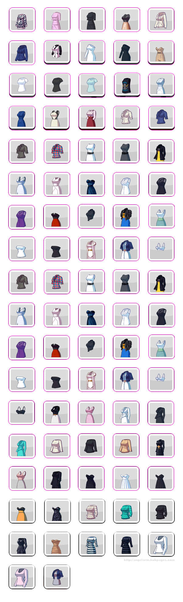 Kim Kardashian: Hollywood Game Clothing Guide - Shirts, Dresses & Outfits (Stars)