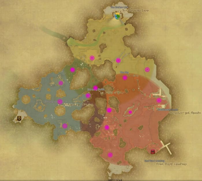 This is a map showing starting areas for a match. This also illustrates that north starting zone is disadvantageous as it only has four nodes it can comfortably control.