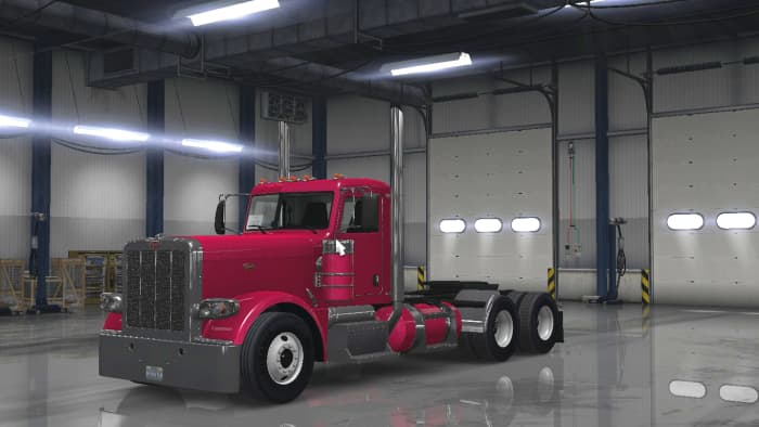 Check out my hot pink rig! You can't see it from this angle, but I've got a vanity plate in the dashboard that says "Pinkie"- which is part of my online alias :)