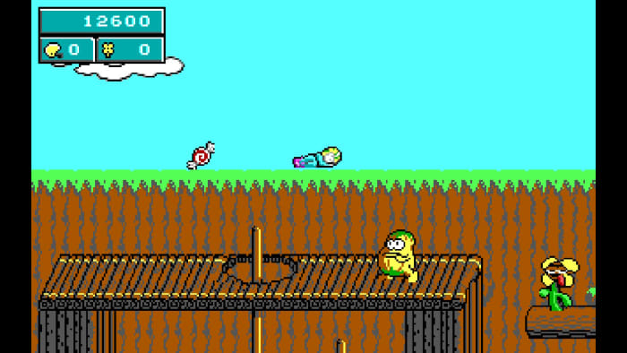 A screenshot of Commander Keen dying in Commander Keen in Keen Dreams (Nintendo Switch port).