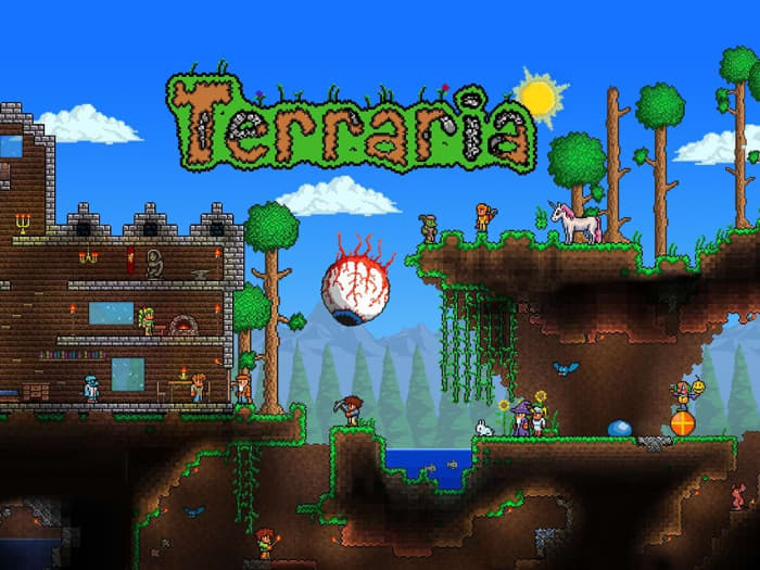Terraria has been described as a 2D version of Minecraft!