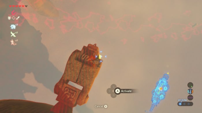 Using magnesis to reach the chest (you will need to stand close to the corner edge).
