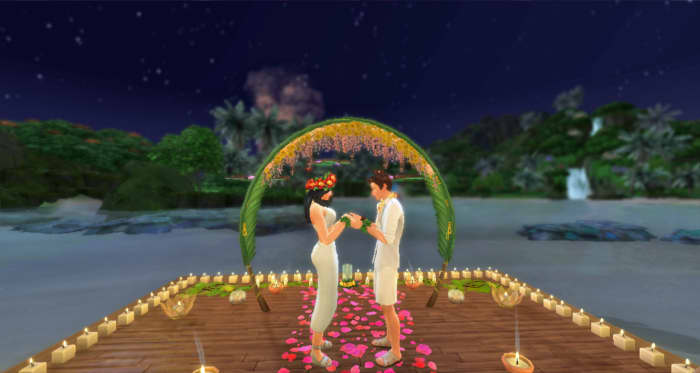 During the actual ceremony, the wedding march will automatically play in the background.