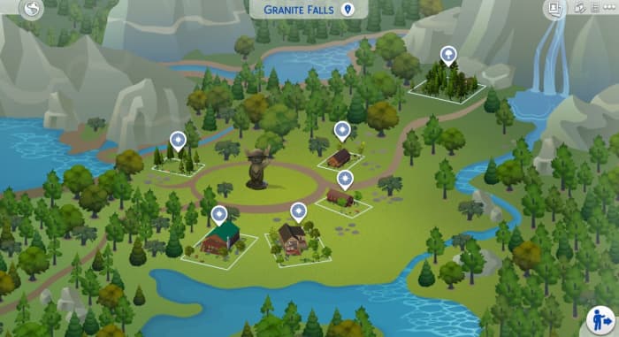Welcome to Granite Falls. This is the new destination spot in "The Sims 4: Outdoor Retreat." It's so beautiful you might want to move your Sims in permanently, but unfortunately they can only visit.