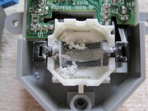 Partially worn N64 Analog Thumbstick Assembly. This is what happens when plastic pieces rub together for a long time!
