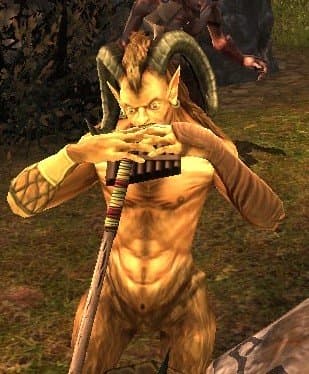 A satyr in the game. The character models aren't cutting edge, but they're above adequate.