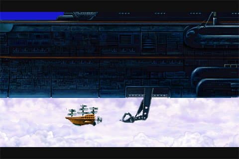Here we see the Evil Empire's Dreadnaught capturing the airship of the brave Princess Hilda, leader of the rebellion. Hurry, R2 and 3PO, you're our only hope.