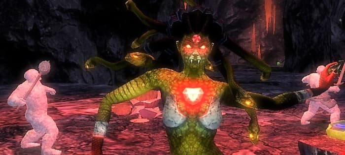 Defeating some foes requires team work. Guild members who adventure together often make the best teams in "DDO."