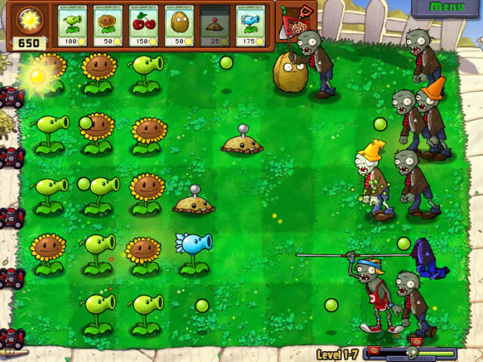Why do some games appeal to casual players, and others to hard-core players? "Plants vs. Zombies" has relatively simple mechanics but is less repetitive than many 'hard-core' games.