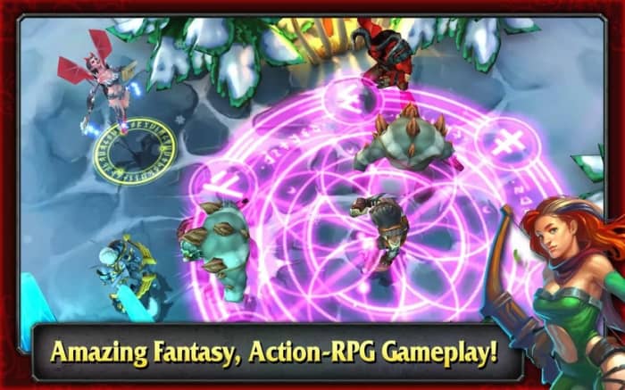 In this free-to-play RPG, you will be controlling a bunch of do-gooders equipped with melee weapons, ranged attacks, and spells.