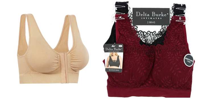 I love these two bras. I found that the Delta Burke bralettes worked well stuffed or worn flat.