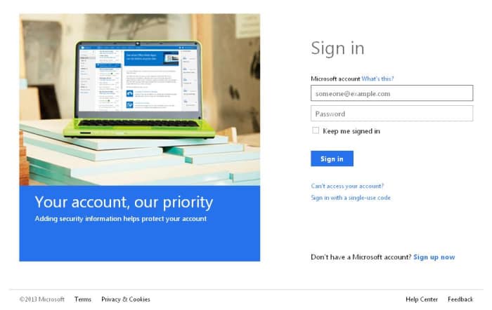 Enter your login credentials.