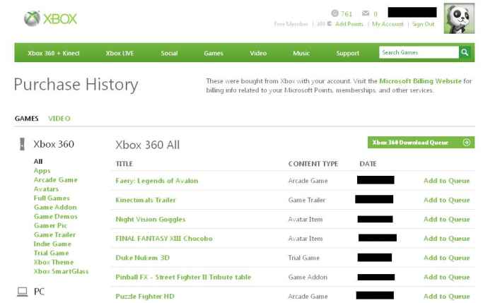 Access your purchase history!