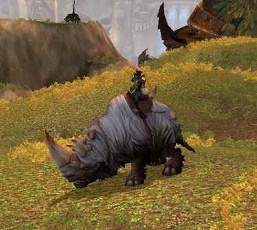 The Wooly White Rhino in game.